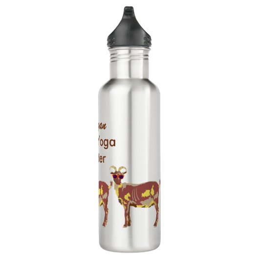 Goat Yoga Brown Personalized Goat Yoga Master Waterfles (Rechts)