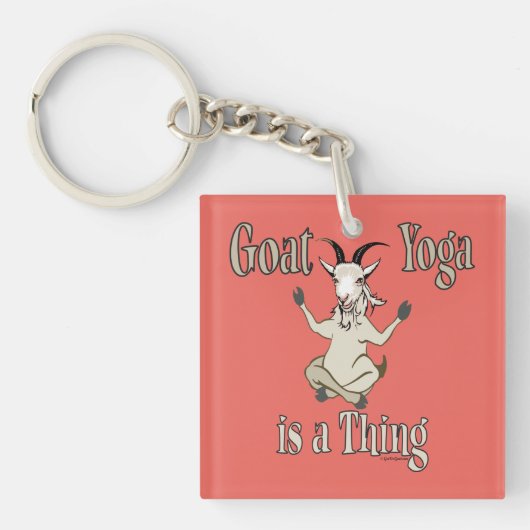 Goat Yoga is een ding | GetYerGoat™ Sleutelhanger (Voorkant)
