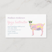 Goat Yoga Pastels Cute Custom Yoga Instructor Visitekaartje (Voorkant)