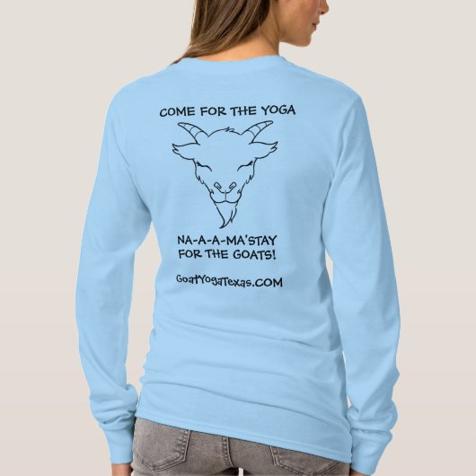 Goat Yoga Texas Women's Long Sleeve T-Shirt (Achterkant)