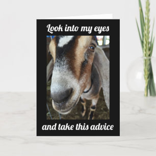 GOAT ZEGT: "GA UIT EN CELEBRAAT **50th** BIRTHDAY Kaart