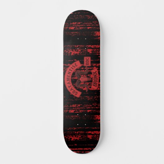 Goatamentise Rode Biker Patch Persoonlijk Skateboard (Voorkant)