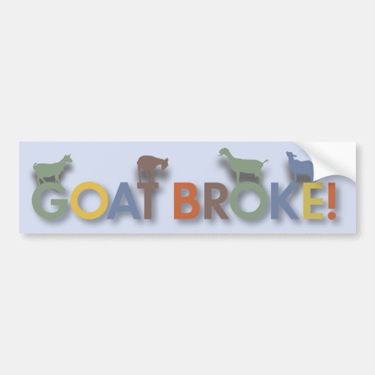 GOATBROKEBLUE.ai Bumpersticker (Voorkant)