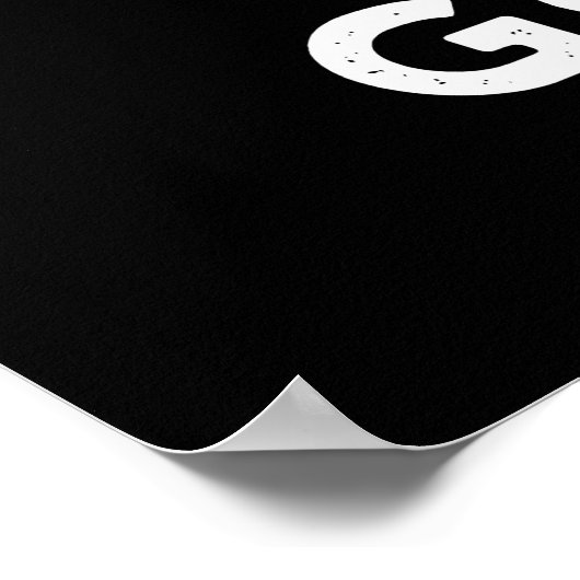 Goatea Funny Goat Tea Pun Dark BG Poster (Hoek)