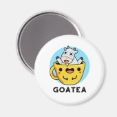 Goatea Funny Goat Tea Pun Magneet (Voorkant / Achterkant)