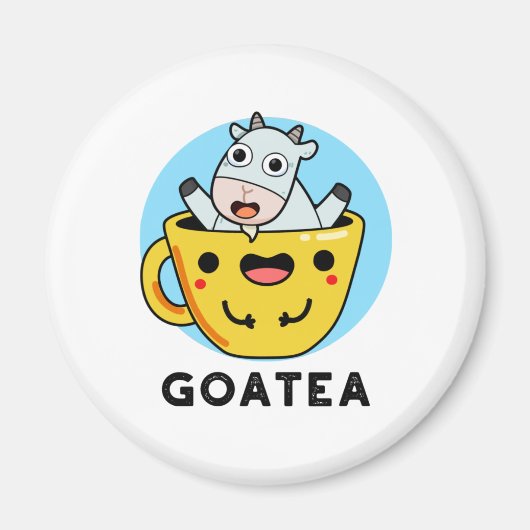 Goatea Funny Goat Tea Pun Magneet (Voorkant)