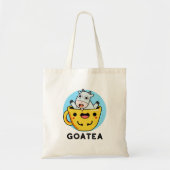 Goatea Funny Goat Tea Pun Tote Bag (Voorkant)