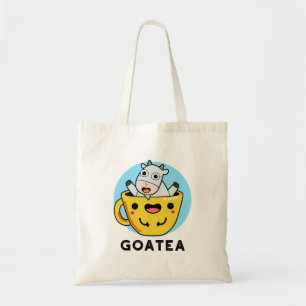 Goatea Funny Goat Tea Pun Tote Bag