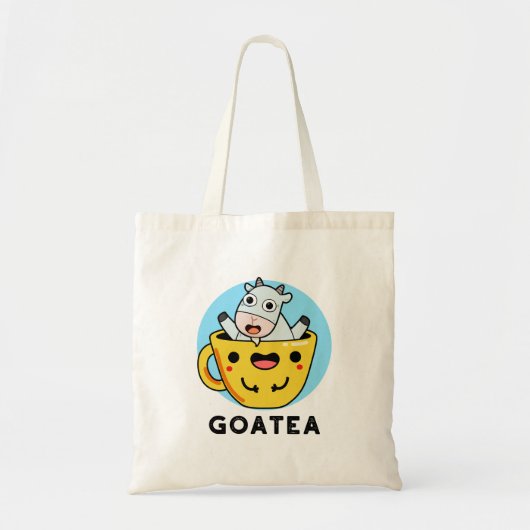 Goatea Funny Goat Tea Pun Tote Bag (Voorkant)