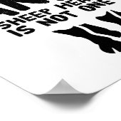 Goatenkop schaafkop Funny Quote met zwarte tekst Poster (Hoek)