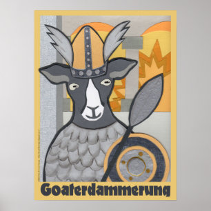 Goaterdammerung: Wislicht van de geiten Poster