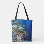 Goatfish Swarm Around Small Coral Tote Bag (Achterkant)