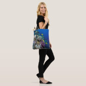 Goatfish Swarm Around Small Coral Tote Bag (Op model)