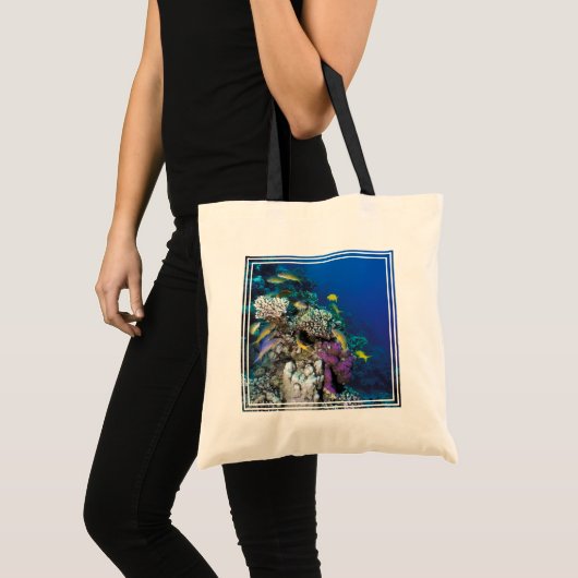 Goatfish Swarm Around Small Coral Tote Bag (Voorkant (product))