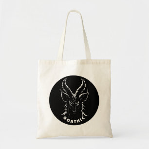 Goathic Gotische woordspeling Satanische geit Tote Bag