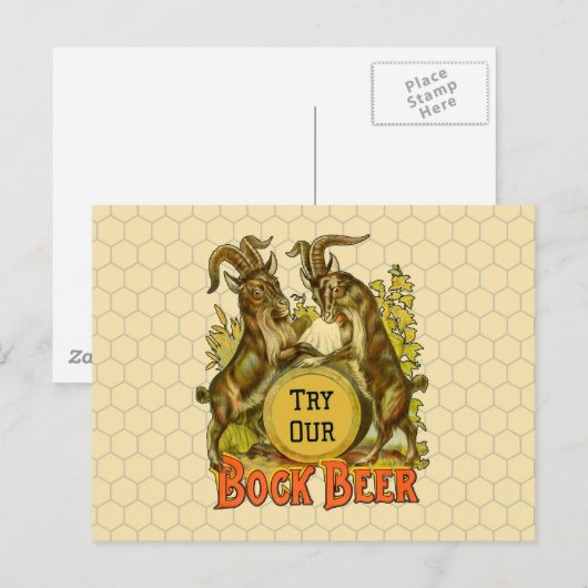 Goats Bock Beer Adverteren Briefkaart (Voorkant / Achterkant)