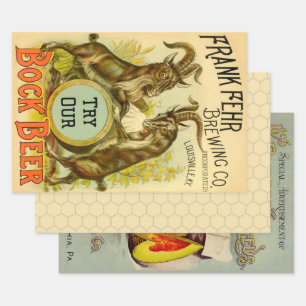 Goats Bock Beer Adverteren Inpakpapier Vel