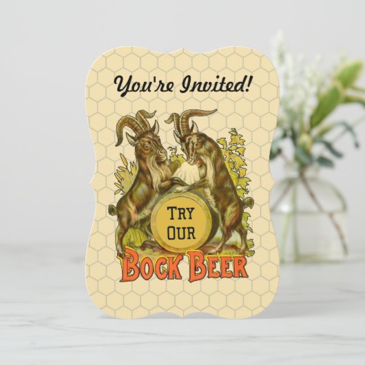 Goats Bock Beer Adverteren Kaart (Staand voorkant)