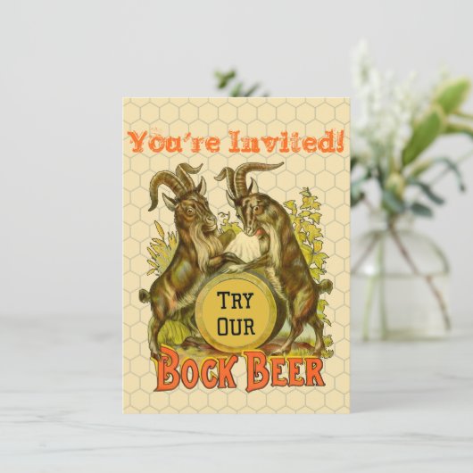 Goats Bock Beer Adverteren Kaart (Staand voorkant)
