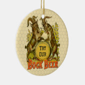 Goats Bock Beer Adverteren Keramisch Ornament (Rechts)
