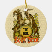 Goats Bock Beer Adverteren Keramisch Ornament (Voorkant)