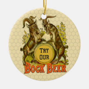 Goats Bock Beer Adverteren Keramisch Ornament