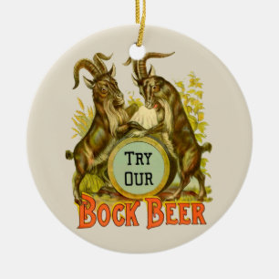 Goats Bock Beer Adverteren Keramisch Ornament