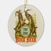 Goats Bock Beer Adverteren Keramisch Ornament (Links)