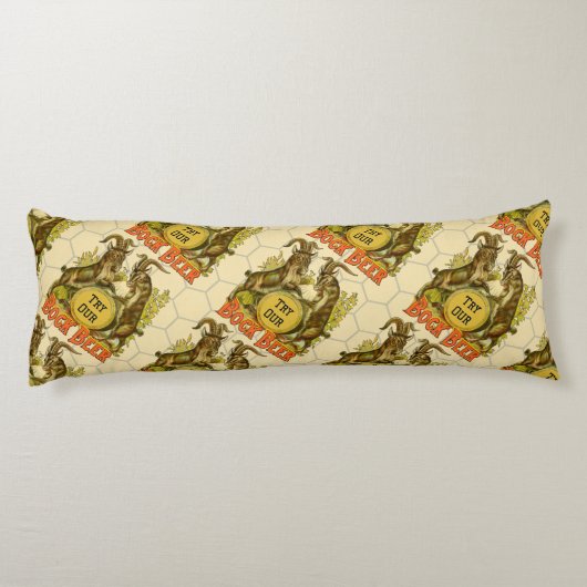 Goats Bock Beer Adverteren Lichaamskussen (Achterkant)