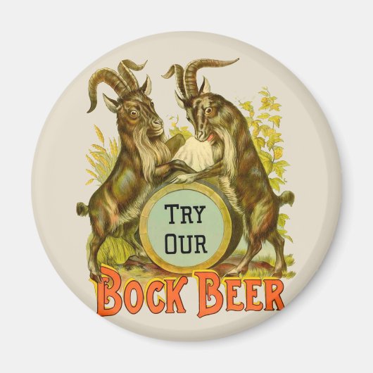 Goats Bock Beer Adverteren Magneet (Voorkant)