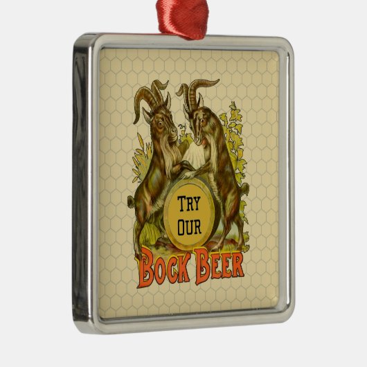 Goats Bock Beer Adverteren Metalen Ornament (Rechts)