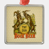 Goats Bock Beer Adverteren Metalen Ornament (Voorkant)