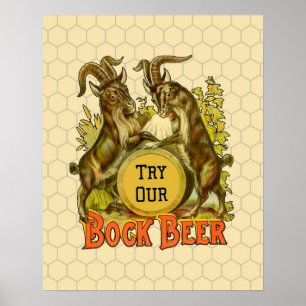 Goats Bock Beer Adverteren Poster