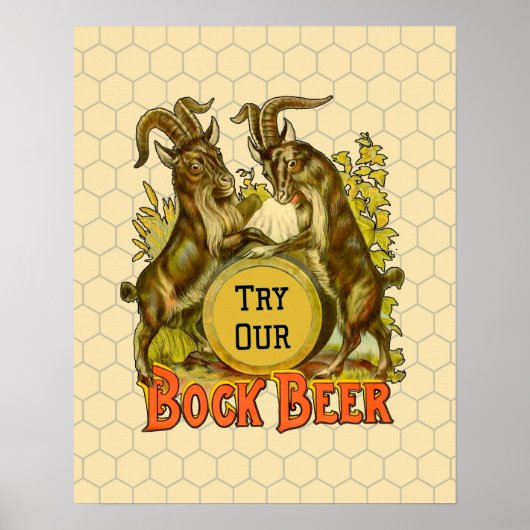 Goats Bock Beer Adverteren Poster (Voorkant)