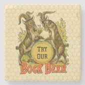 Goats Bock Beer Adverteren Stenen Onderzetter (Voorkant)