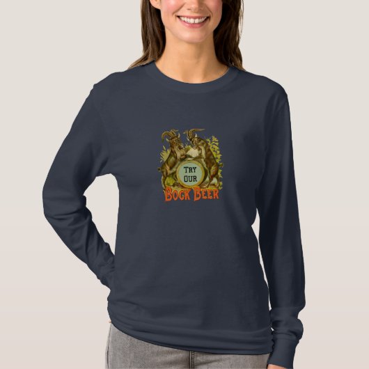Goats Bock Beer Adverteren T-shirt (Voorkant)