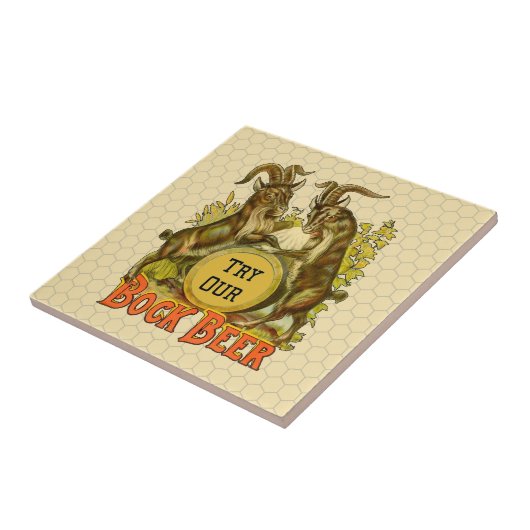 Goats Bock Beer Adverteren Tegeltje (Zijkant)
