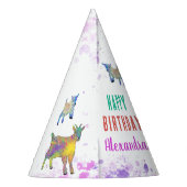 Goats Boerderij Animal Happy Birthday Pet Feesthoedjes (Achterkant)