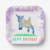 Goats Boerderij Animal Thema Verjaardagsfeest Papieren Bordje (Voorkant)