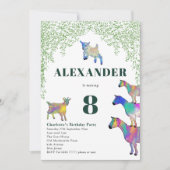 Goats Boerderij Dier 8e Verjaardagsfeestje Kaart (Voorkant)