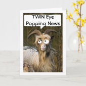GOAT'S EYE POPPING NIEUWS HET IS MIJN "TWIN'S BIRT KAART (Gele Bloem)