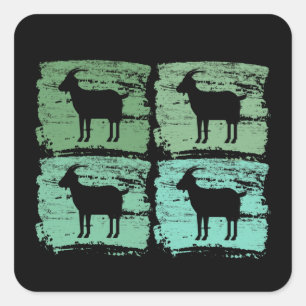 Goats Farmer Gift Vierkante Sticker