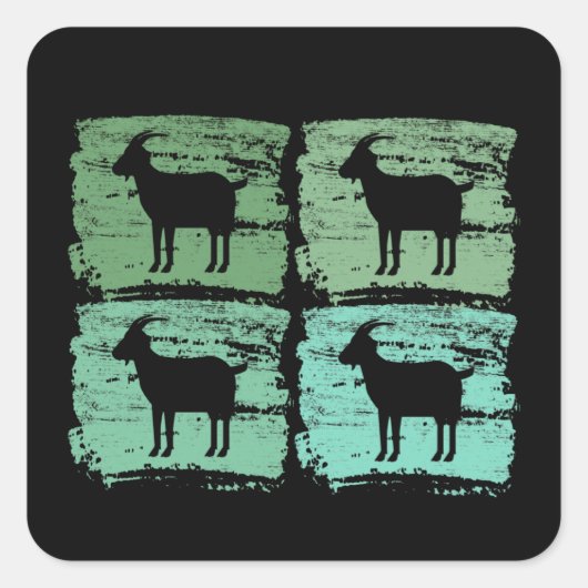 Goats Farmer Gift Vierkante Sticker (Voorkant)