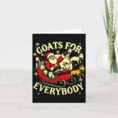 Goats For Everybody Santa Funny Christmas Goat Mom Kaart (Voorkant)