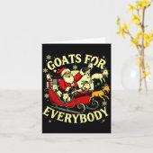Goats For Everybody Santa Funny Christmas Goat Mom Kaart (Gele Bloem)