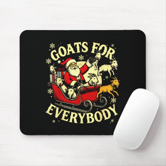 Goats For Everybody Santa Funny Christmas Goat Mom Muismat (Met muis)