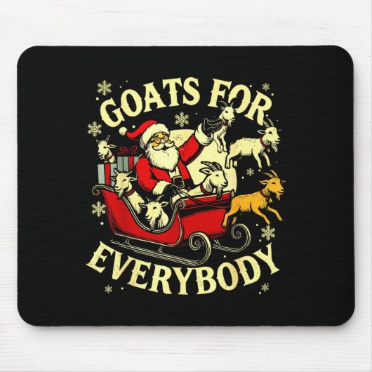 Goats For Everybody Santa Funny Christmas Goat Mom Muismat (Voorkant)