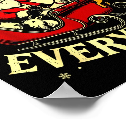 Goats For Everybody Santa Funny Christmas Goat Mom Poster (Hoek)