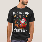 Goats For Everybody Santa Sleigh Funny Christmas G T-shirt (Voorkant)