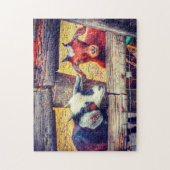 Goats Hood River Oregon. Legpuzzel (Verticaal)